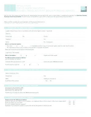 American Express Business Travel Account Application