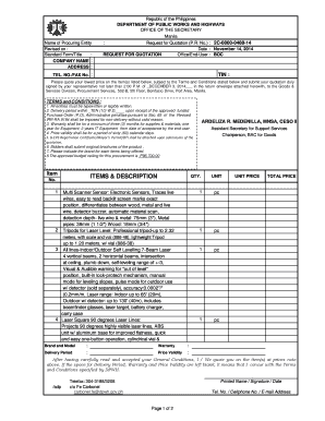 Request for Quotation