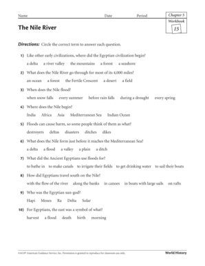 Ancient Egypt History Workbook