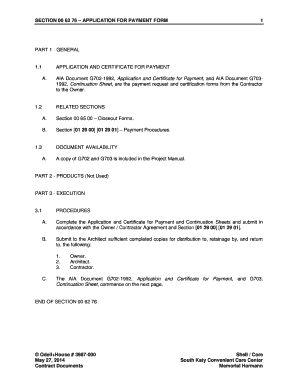 AIA Application and Certificate for Payment Form G702-1992