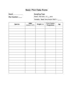 Forest Plot Data Form