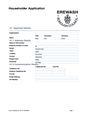 Householder Application Form