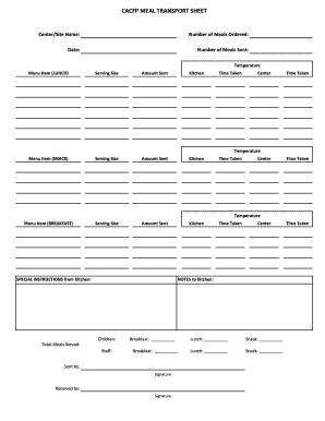 Fillable Online kn-eat Transportation Sheet - KN-EATorg Fax Email Print ...