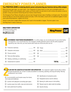 Emergency Power Planner
