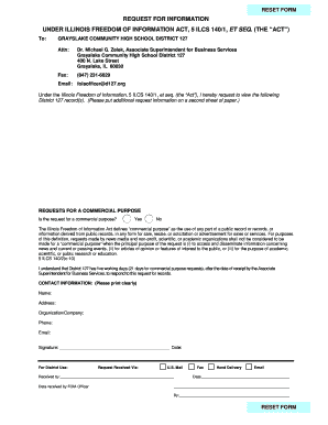 Illinois Freedom of Information Act Request Form
