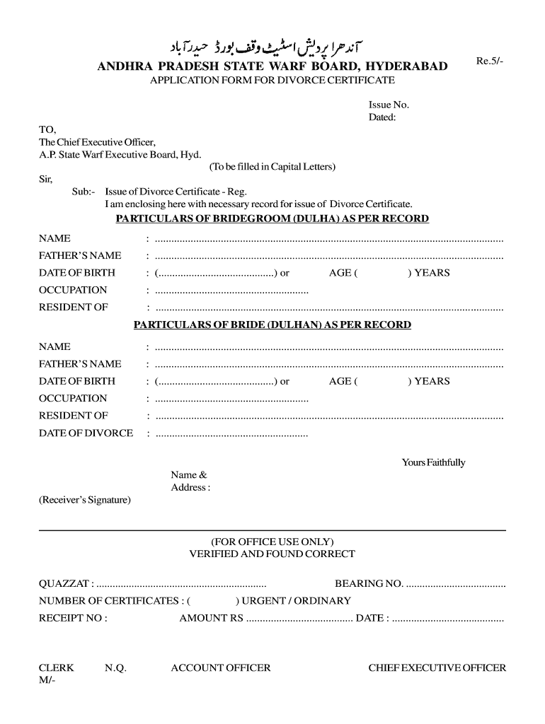 Divorce Papers In Hindi - Fill Online, Printable, Fillable, Blank For islamic divorce agreement template