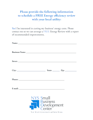 Energy Efficiency Review Request Form