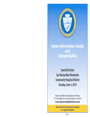 Voter Information Guide and Sample Ballot