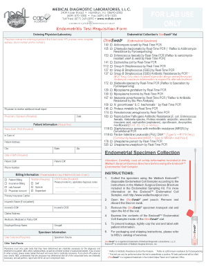 Endometritis Test Requisition Form
