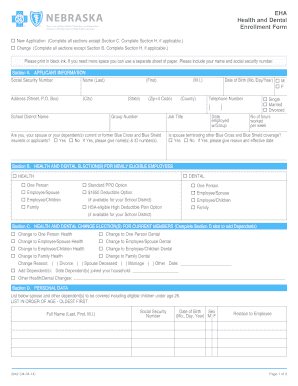 Health and Dental Enrollment Form