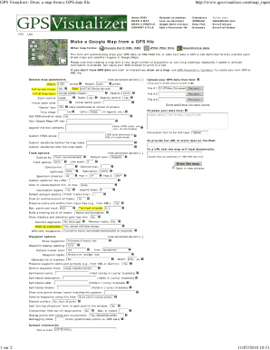 Fillable Online GPS Visualizer: Draw a map from a GPS data file Fax ...