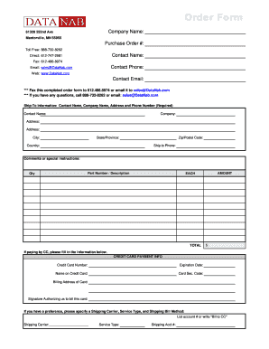 Purchase Order Form