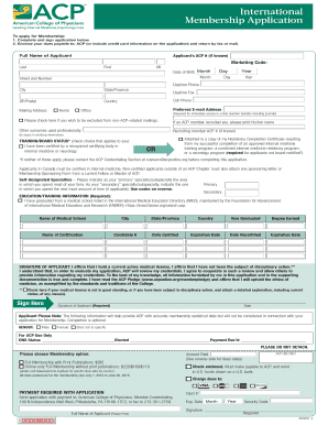 International Membership Application