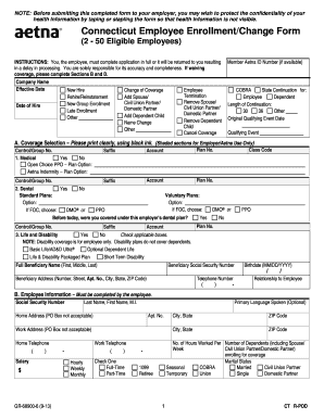 Connecticut Employee Enrollment/Change Form