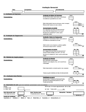 Avaliação Sensorial