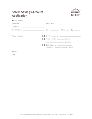 Savings Account Application Form