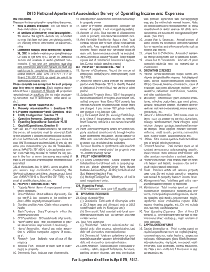 2013 NAA Survey of Operating Income and Expenses