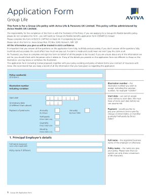 Group Life Application Form