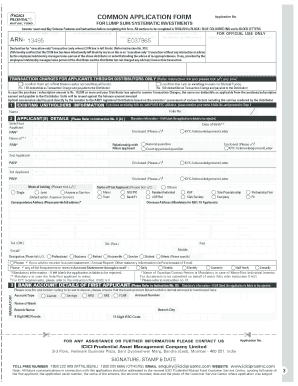 Mutual Fund Investment Application Form