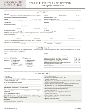 First-Year Application Form