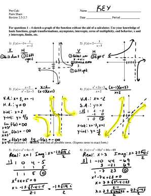 Pre-Calculus Homework Assignment