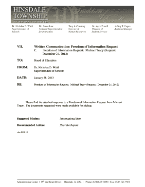 Illinois Freedom of Information Request Form