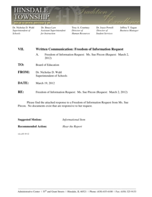 Illinois Freedom of Information Request Form