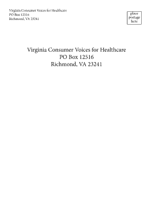 Virginia Healthcare Insurance Experience Form