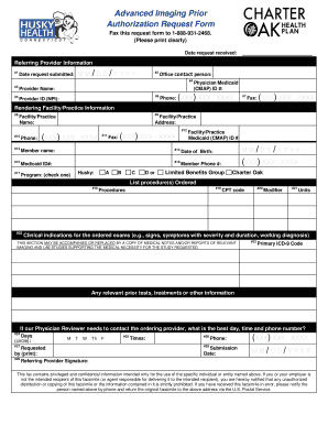 Advanced Imaging Prior Authorization Request Form