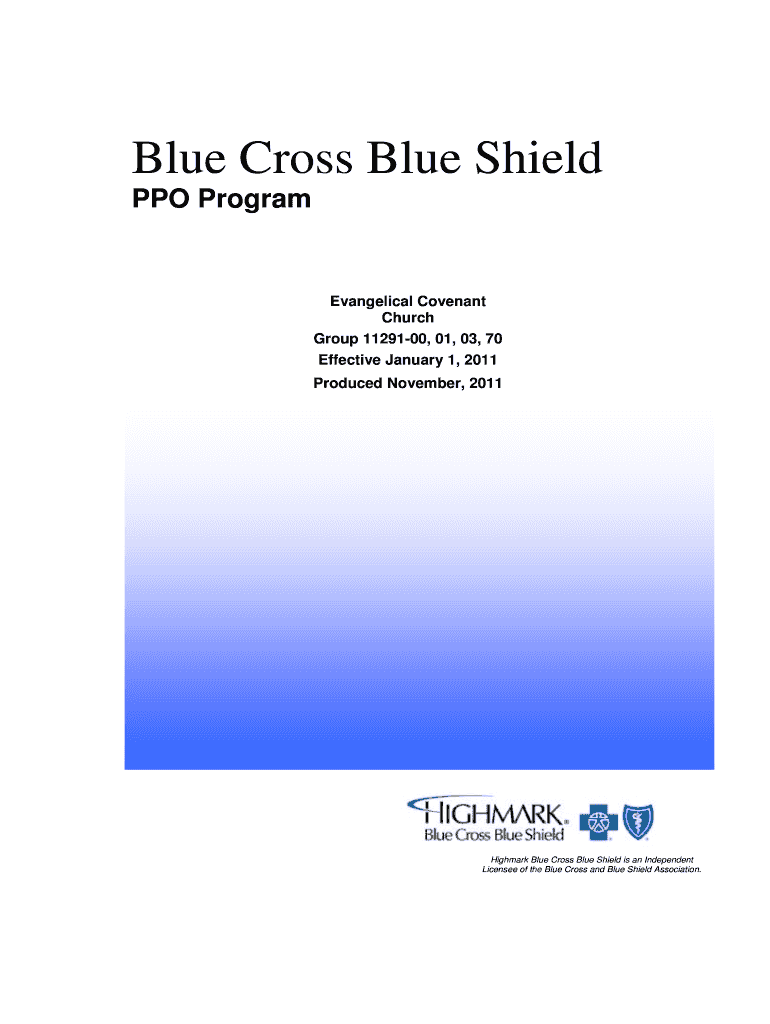 Fillable Online covchurch Blue Cross Blue Shield PPO Program
