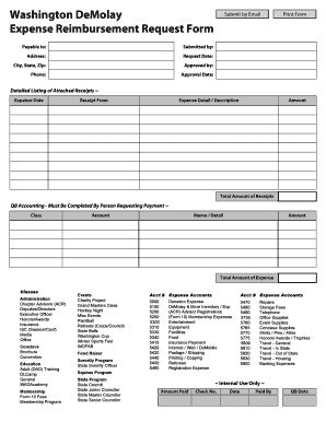 Washington DeMolay Expense Reimbursement Request Form - wademolay