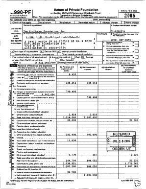IRS Form 990-PF 2005