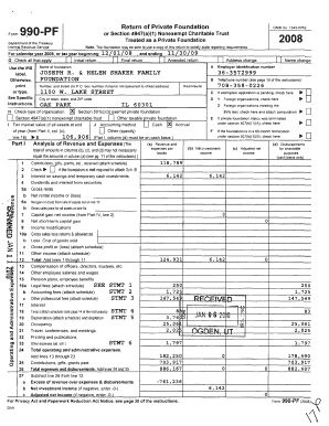 Form 990-PF 2008