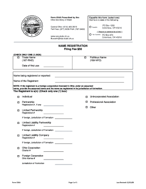 Ohio Trade Name Registration Form 534A