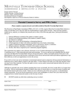 Parental Consent to Survey and PPRA Notice