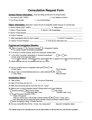 Consultation Request Form