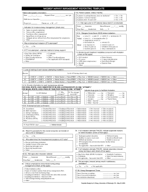 Airway Management Reporting Template