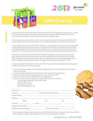 Girl Scouts Utah Gift of Caring Program