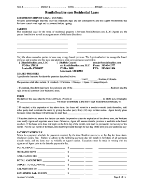 Residential Lease Agreement