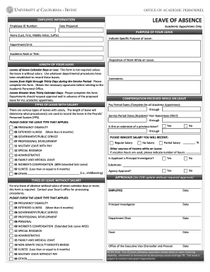 Employee Leave of Absence Form