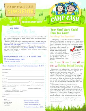 Camp Cash Club Newsletter
