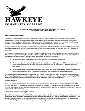 Client Informed Consent for Mental Health Counseling