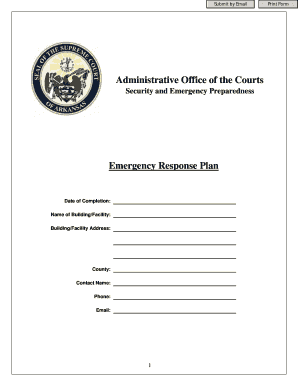 Emergency Response Plan for Court Facilities
