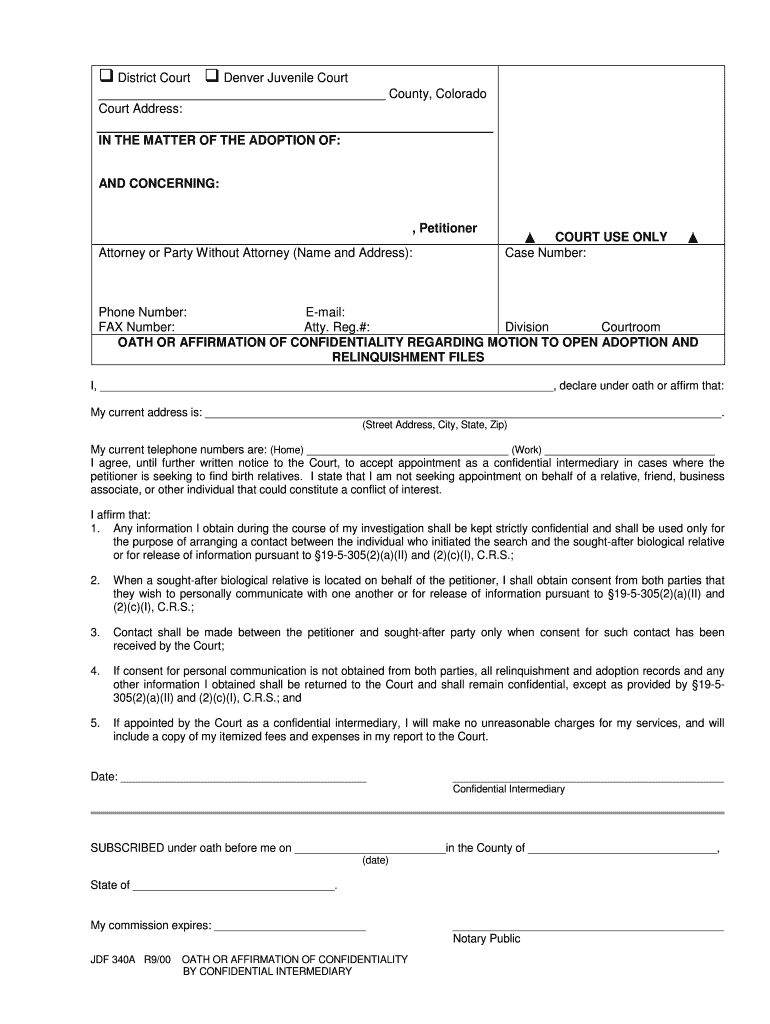 2000 CO JDF 340A Preview on Page 1