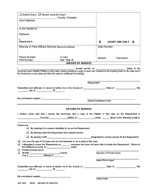 Juvenile Court Waiver of Service