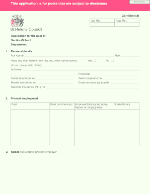 Job Application Form