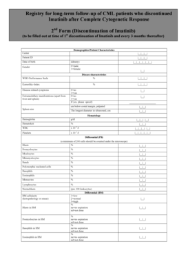 CML Patient Follow-up Form