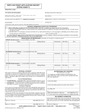 Roth IRA Trust Application Form