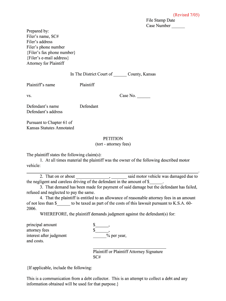 (tort attorney fees) - kansasjudicialcouncil Preview on Page 1