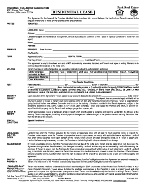Wisconsin Residential Lease Agreement